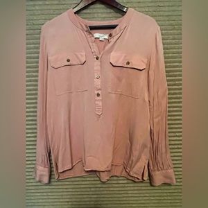 Ann Taylor/ Loft Long sleeve blouse, light peach color